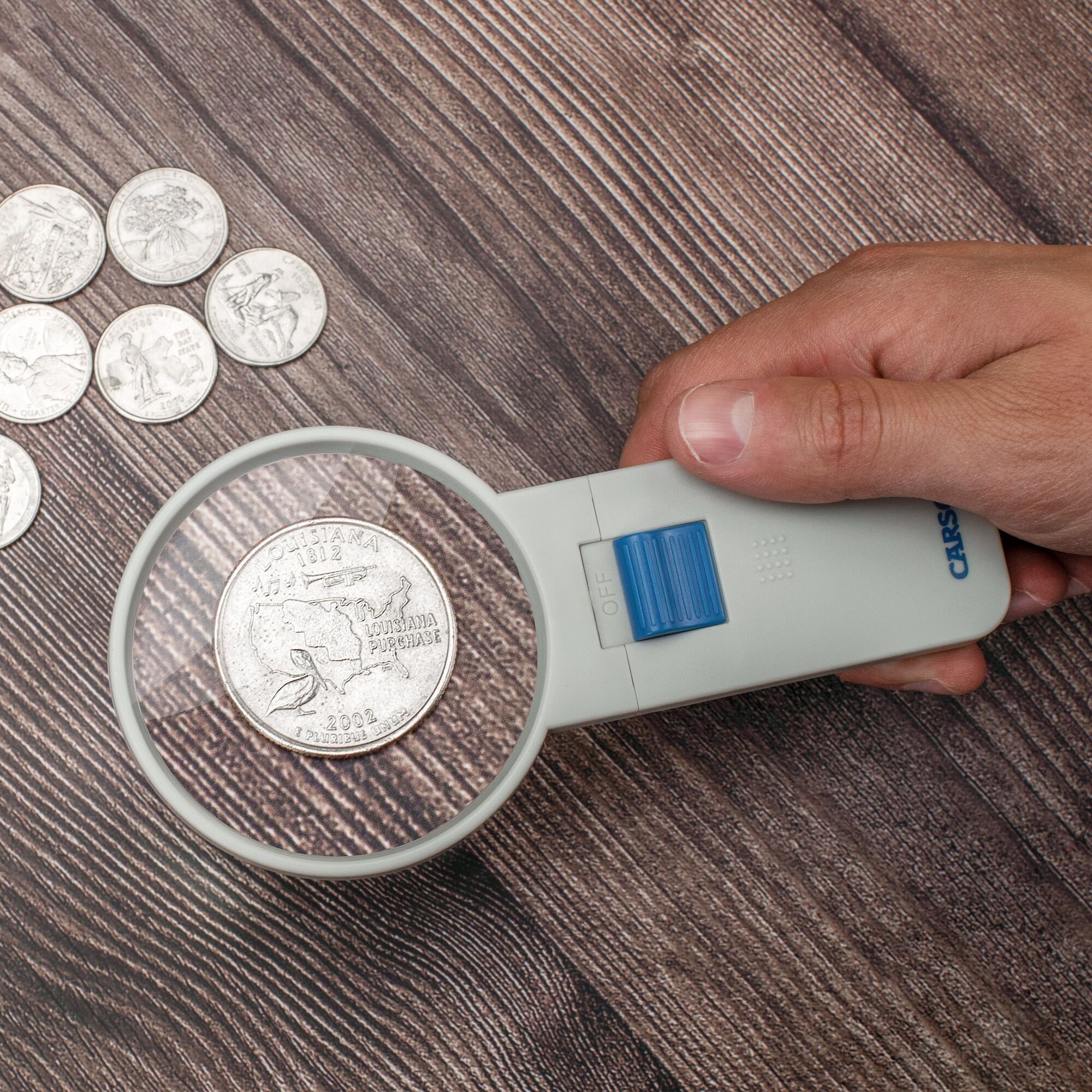 Portable Lighted 4x Magnifying Glass for Hobby and Reading