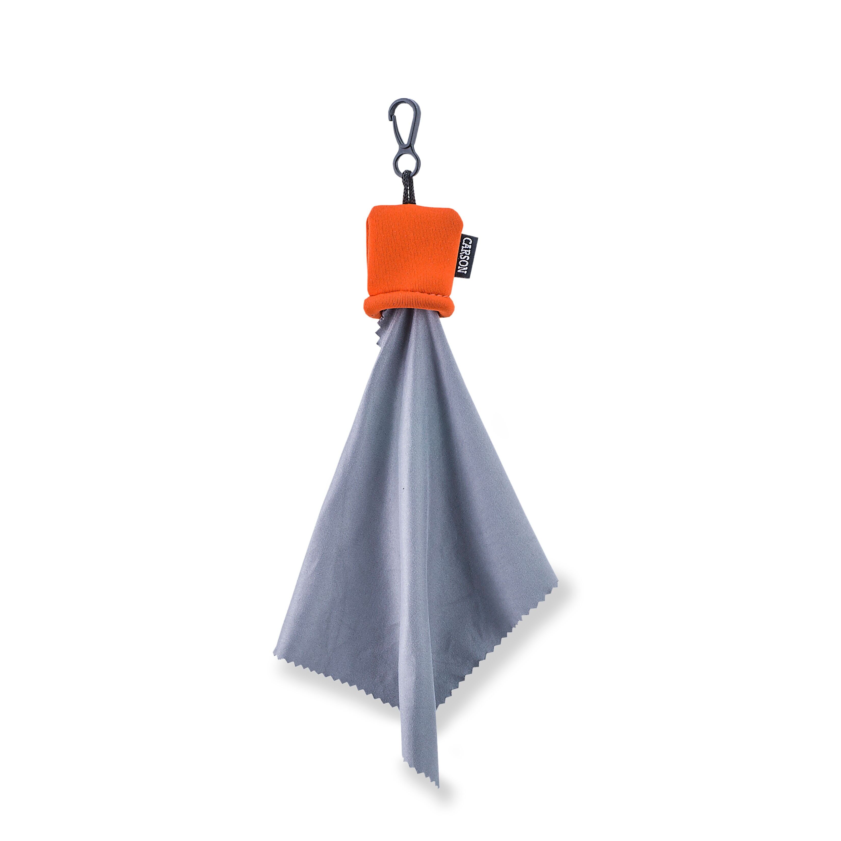 Bolsa de paño de limpieza de lentes de microfibra naranja Stuff-It