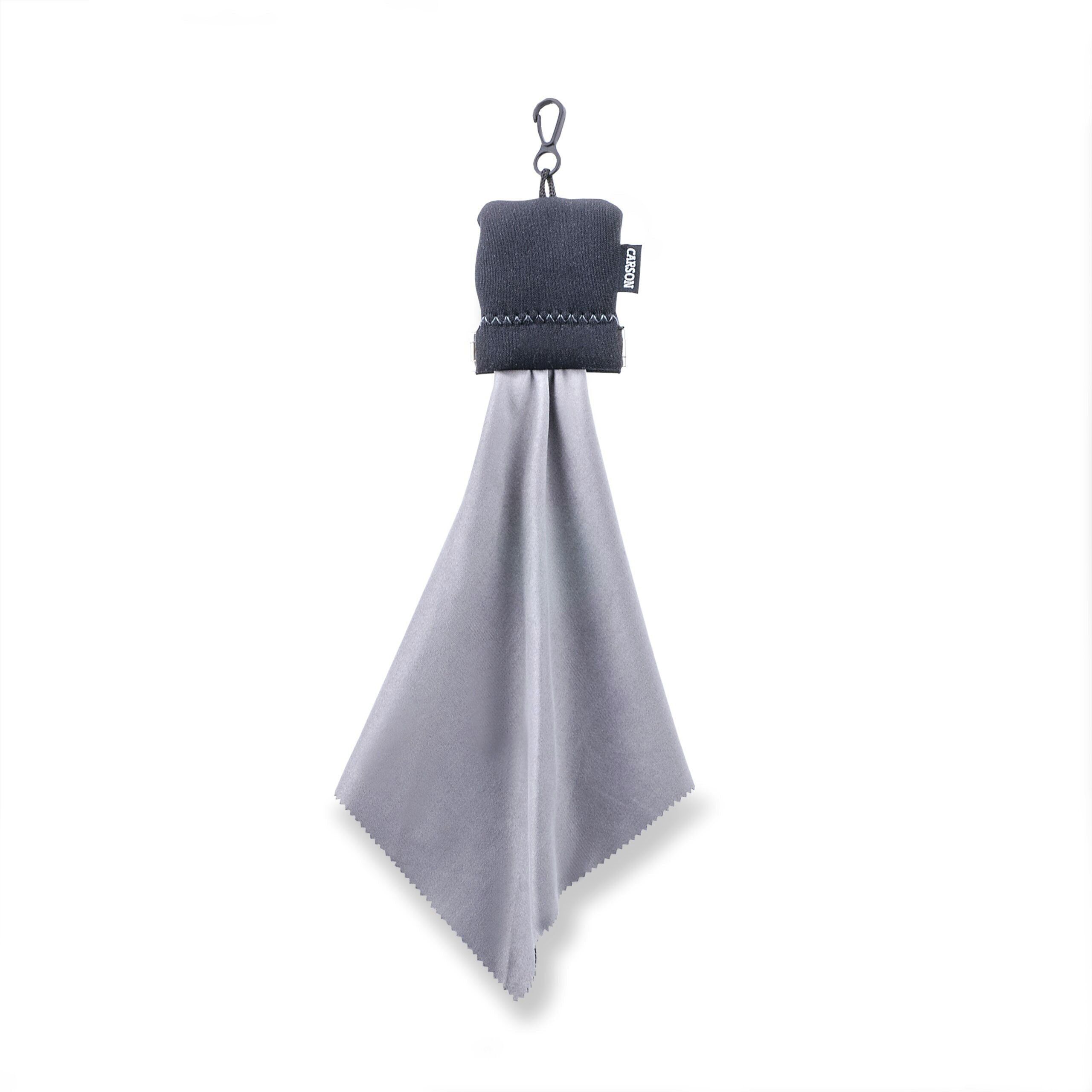 Bolsa de paño de limpieza de lentes de microfibra negra Stuff-It Pro