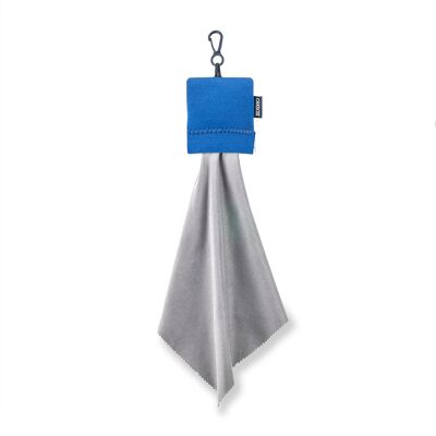 Pochette de nettoyage pour lentilles en microfibre bleue Stuff-It Pro