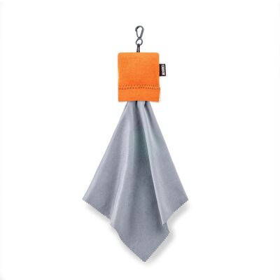 Bolsa de paño de limpieza de lentes de microfibra naranja Stuff-It Pro