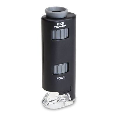 MicroMax LED 60x-75x Lighted Zoom Pocket Microscope