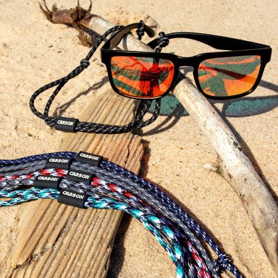 Attaches de lunettes réglables en paracorde, lot de 6 assortis