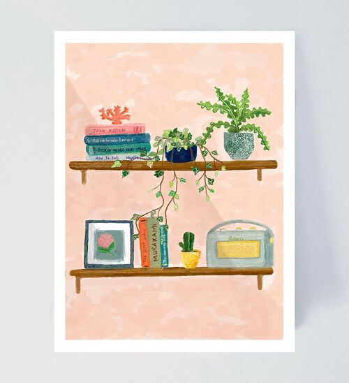 Books & Plants Art Print