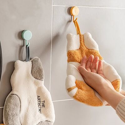 Toalla de vellón coral con estampado de espalda de gato