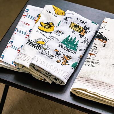 Serviette japonaise longue en coton Kontex