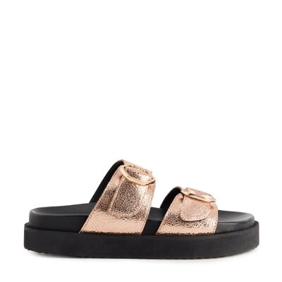 Nina-Cuir Craquelé Rose Gold