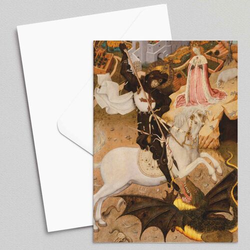 Saint George and the Dragon - Bernat Martorell - Greeting Card