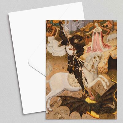 Saint Georges et le Dragon - Bernat Martorell - Carte de vœux