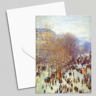 Boulevard des Capucines - Claude Monet - Tarjeta de felicitación