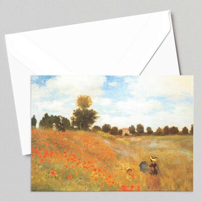 Amapolas silvestres cerca de Argenteuil - Claude Monet - Tarjetas de felicitación