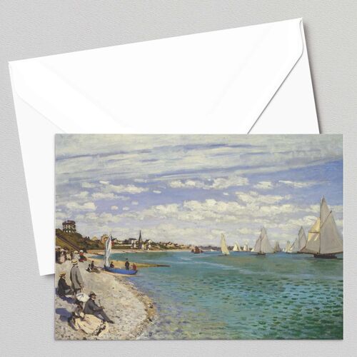 Regatta at Sainte-Adresse - Claude Monet - Greeting Card