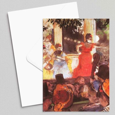 Café-Concert at Les Ambassadeurs - Edgar Degas - Greeting Card