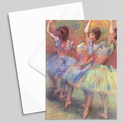 Tre ballerini - Edgar Degas - Biglietto di auguri