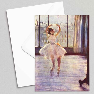 Danseuse devant une fenêtre - Edgar Degas - Carte de vœux