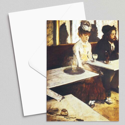 The Absinthe Drinker - Edgar Degas - Greeting Card