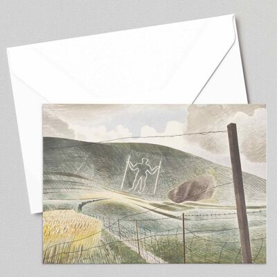 Wilmington Giant - Eric Ravilious - Greeting Card