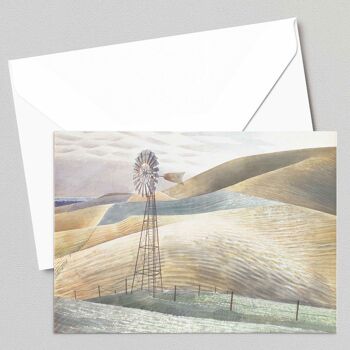 Moulin à vent - Eric Ravilious - Carte de vœux 1