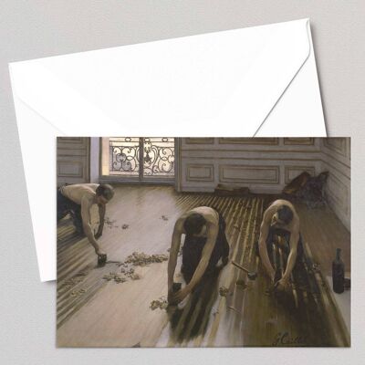 Die Bodenhobel - Gustave Caillebotte - Grußkarte
