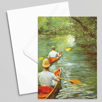 Le canoe - Gustave Caillebotte - Biglietto d'auguri