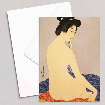 Mujer después del baño - Goyō Hashiguchi - Tarjeta de felicitación