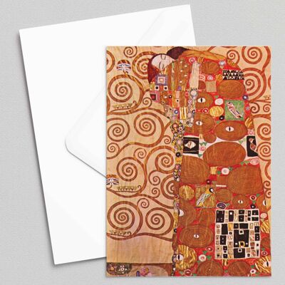 Erfüllung (Die Umarmung) - Gustav Klimt - Grußkarte
