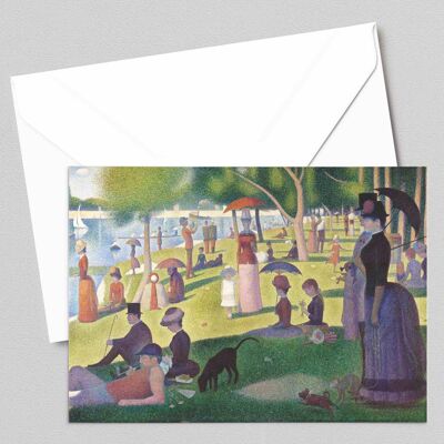 Un dimanche à la Grande Jatte 1884 - Georges Seurat - Carte de vœux