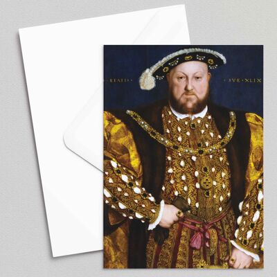 Porträt von Heinrich VIII. - Hans Holbein der Jüngere - Grußkarte