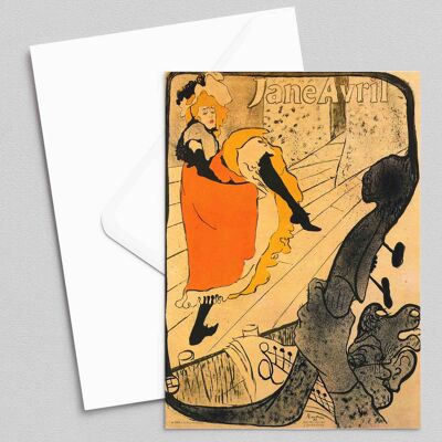 Jane Avril - Henri de Toulouse-Lautrec - Grußkarte