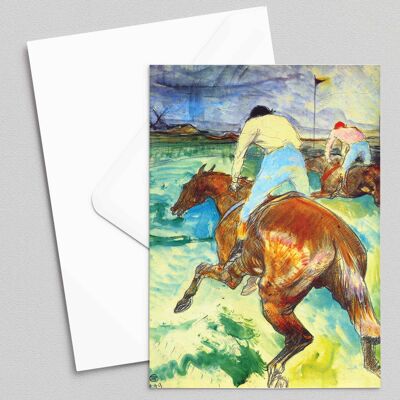Der Jockey - Henri de Toulouse-Lautrec - Grußkarte