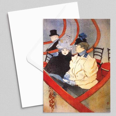 La Grande Loge - Henri de Toulouse-Lautrec - Biglietto d'auguri