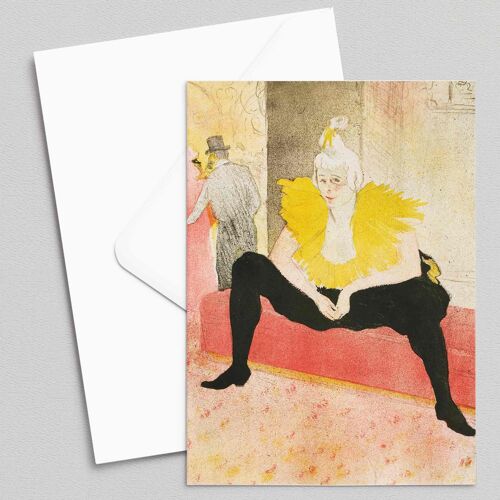 The Seated Clowness - Henri de Toulouse-Lautrec - Greeting Card