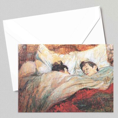A letto - Henri de Toulouse-Lautrec - Biglietto d'auguri