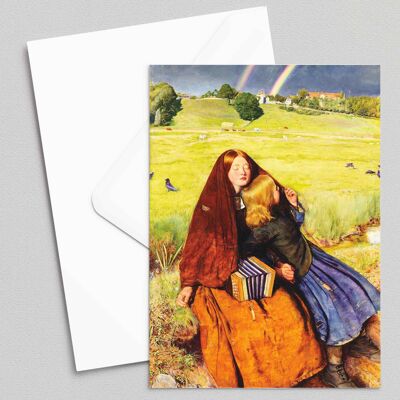 La fille aveugle - John Everett Millais - Carte de vœux