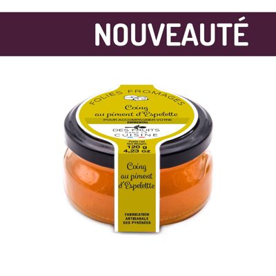 New - Folies Fromages Quince with Espelette pepper 120g, to accompany cheeses such as Emmental, Comté or Beaufort