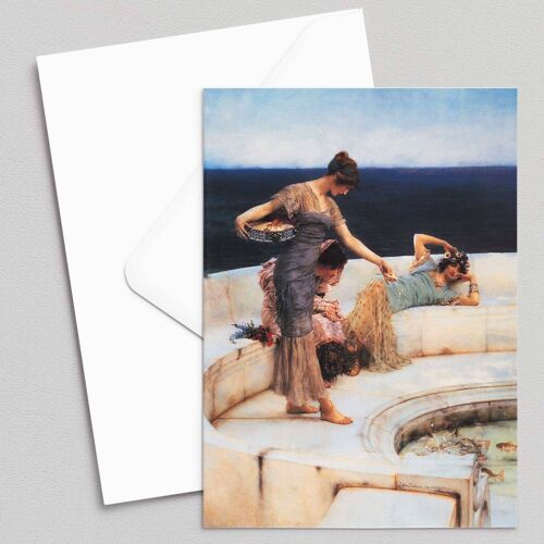Silver Favourites - Lawrence Alma-Tadema - Greeting Card