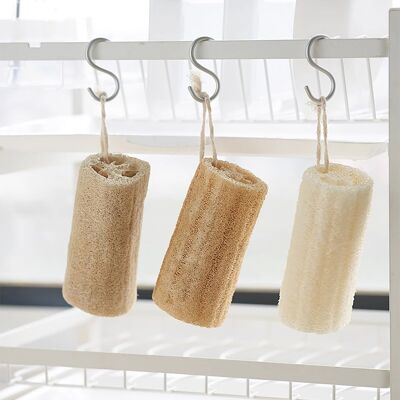 Brosse de nettoyage en loofah naturel