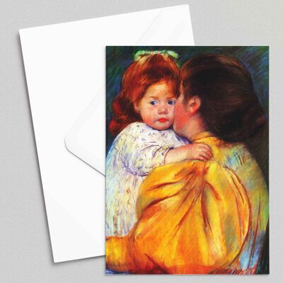 Beso maternal - Mary Cassatt - Tarjeta de felicitación