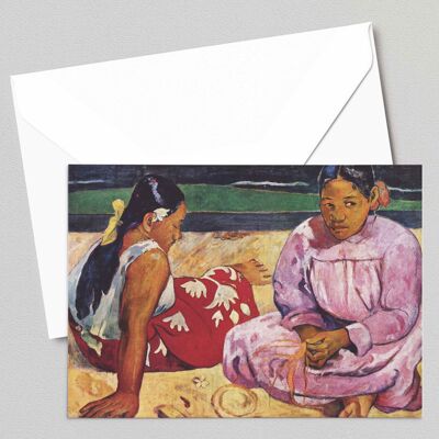 Mujeres tahitianas en la playa - Paul Gauguin - Tarjetas de felicitación