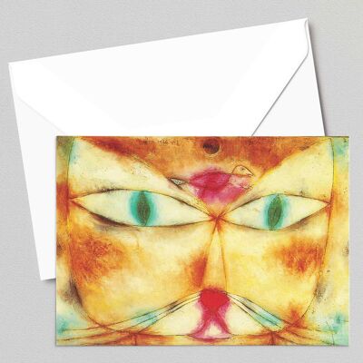 Katze und Vogel - Paul Klee - Grußkarte