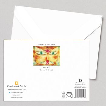Chat et oiseau - Paul Klee - Carte de vœux 2