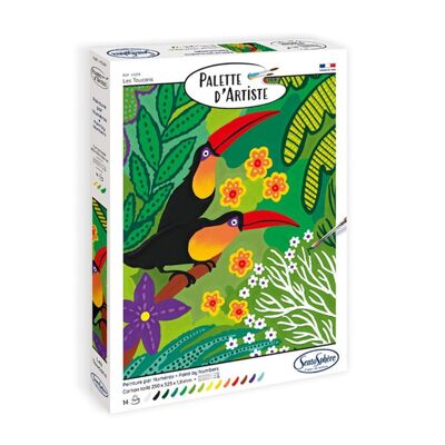 Sentosfera: Pintura por números - Paleta del artista - Tucanes