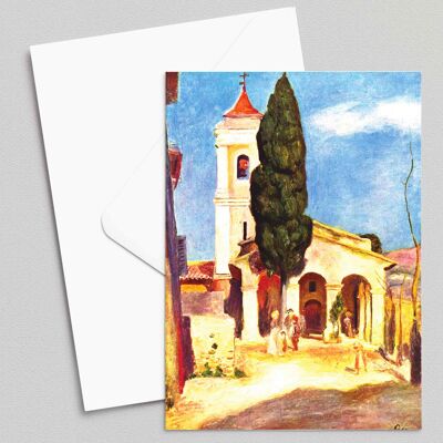 Iglesia en Cagnes - Pierre-Auguste Renoir - Tarjeta de felicitación