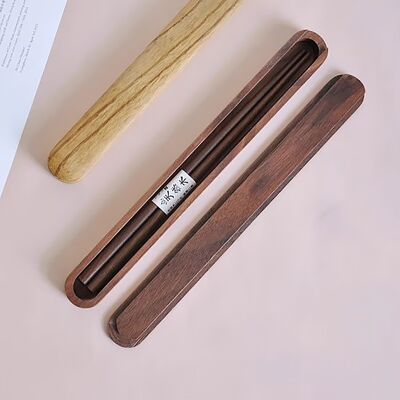 Baguettes portable avec sa boîte en bois style japonais