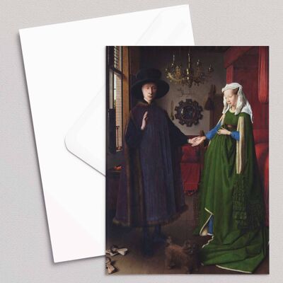 Das Arnolfini-Porträt - Jan Van Eyck - Grußkarte