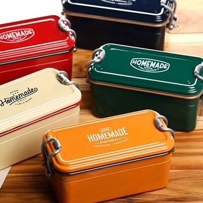 Retro Double Layer Bento Box by SABU