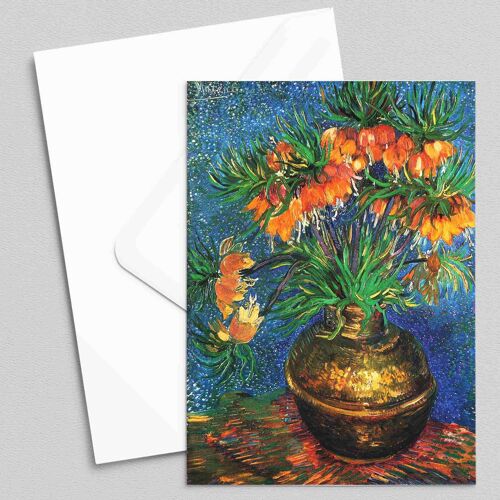 Fritillaries in a Copper Vase - Vincent Van Gogh - Greeting Card
