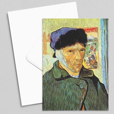 Autoritratto con orecchio bendato - Vincent Van Gogh - Biglietto d'auguri
