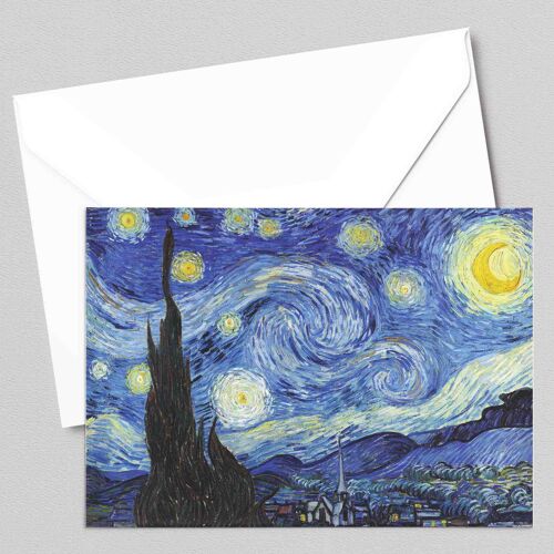 The Starry Night - Vincent Van Gogh - Greeting Card