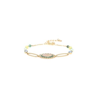 ZELIE bracelet ajustable médaillon nacre oval